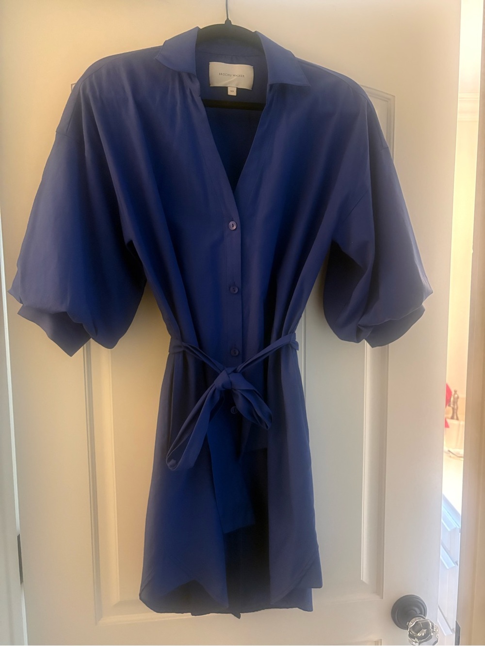 Brochu Walker XS Kate Cobalt Blue Button-Front Dress